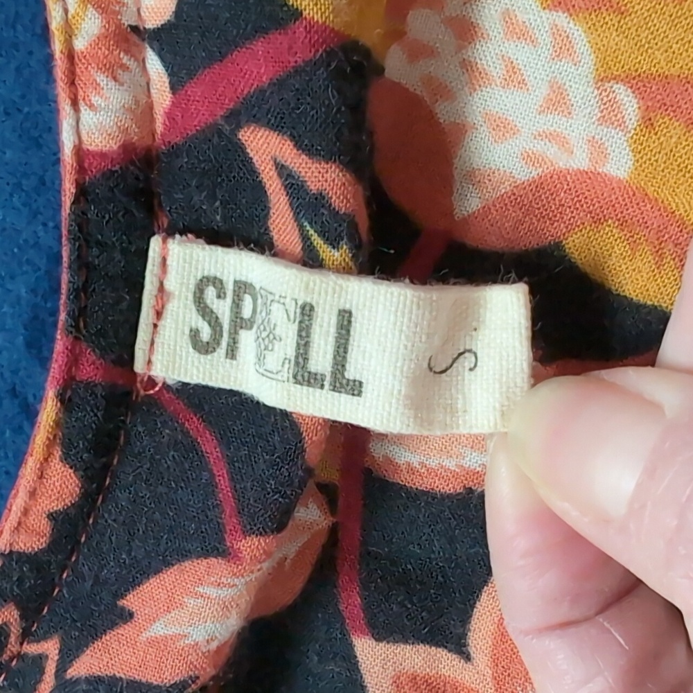 πͺπ«°πΌ Spell Lolita Playdress Rust Long Sleeve Boho Festival Dress Size S Rare - Picture 9 of 11